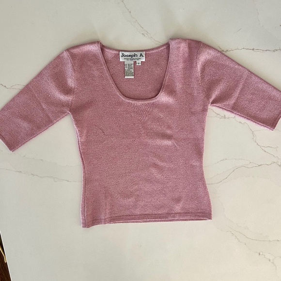 Joseph A -Pink Sparkle✨ Knit Top, Size Small - Picture 3 of 3
